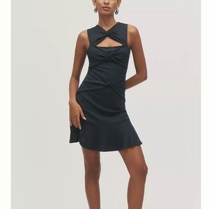 Anthropologie By Anthropologie Sleeveless Twist-Front Mini Dress